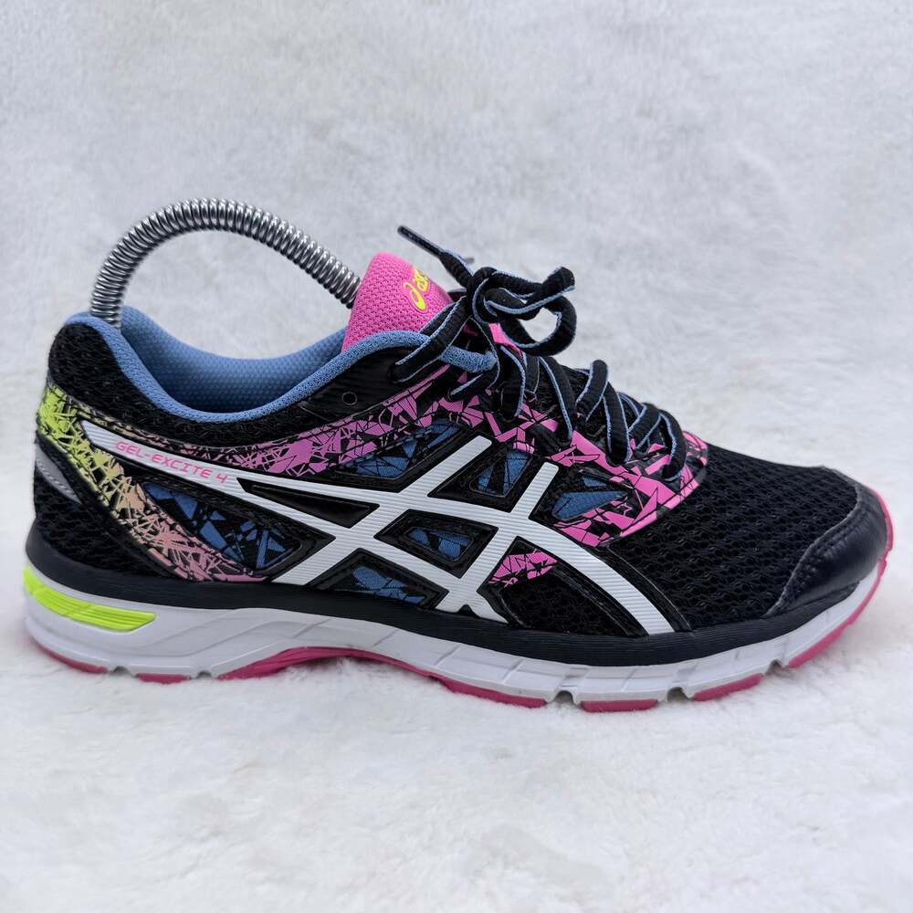 ASICS GEL-Excite 4 Women's Black Pink Running Shoes Size 7 T6E8Q Walking Shoes